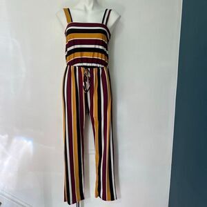Caution to the Wind Soft Stripe Jumpsuit